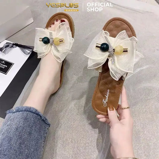 Summer-Ready Jelly Flip Flops 👡 | Fashion Ribbon Design + Soft PCU