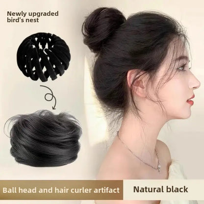 Bird Nest Bun, for Women, Scrunchies for Hair, Hair Bun Tools, Realistic Hair Bun EnhancerFake Hair Bun