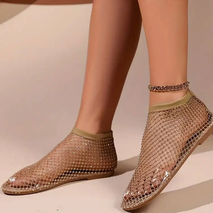 VALLOVA'S RHYSHINE MESH CHAINSANDALS