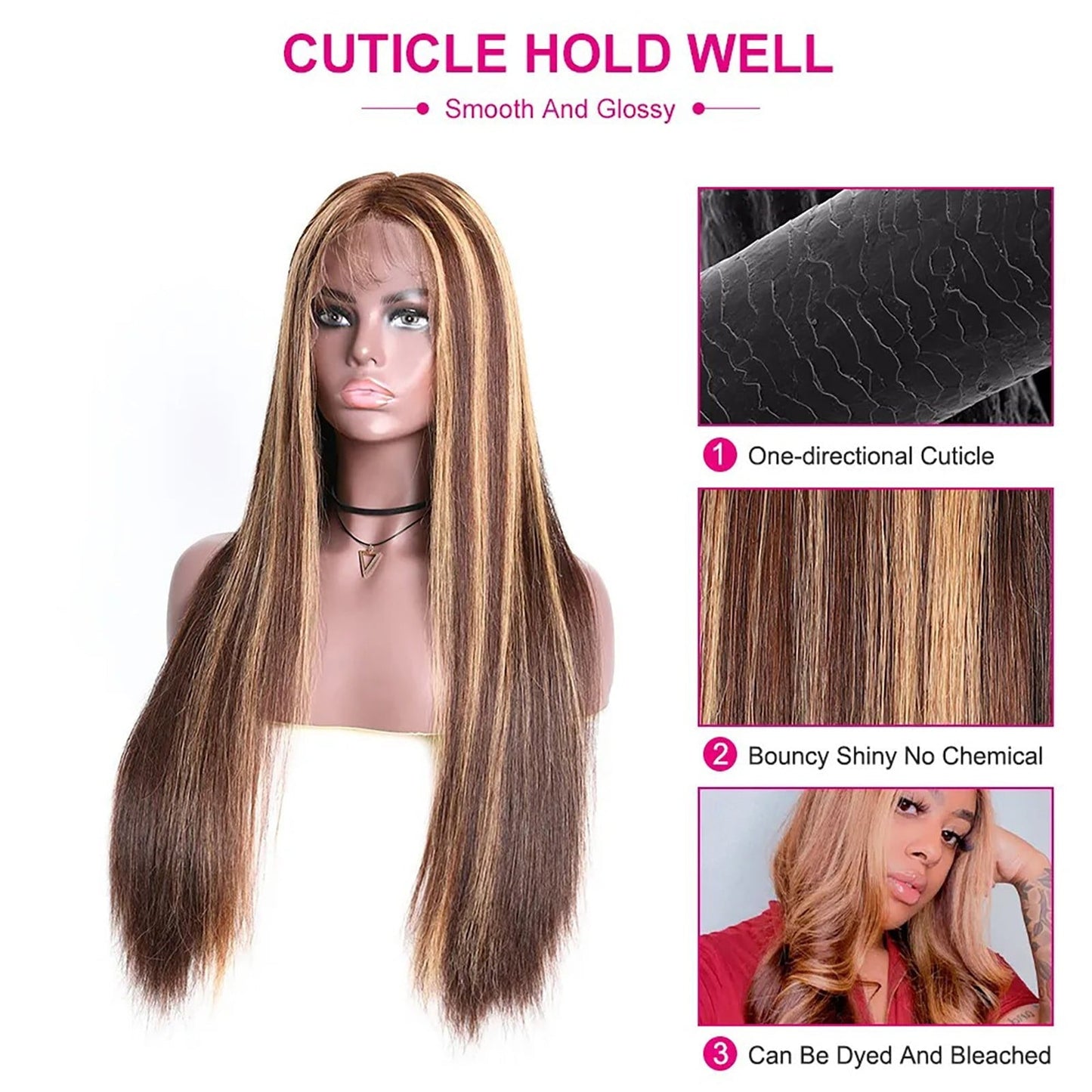 [New Year 50% OFF]Natural Look Gradient Highlight Lace Wig
