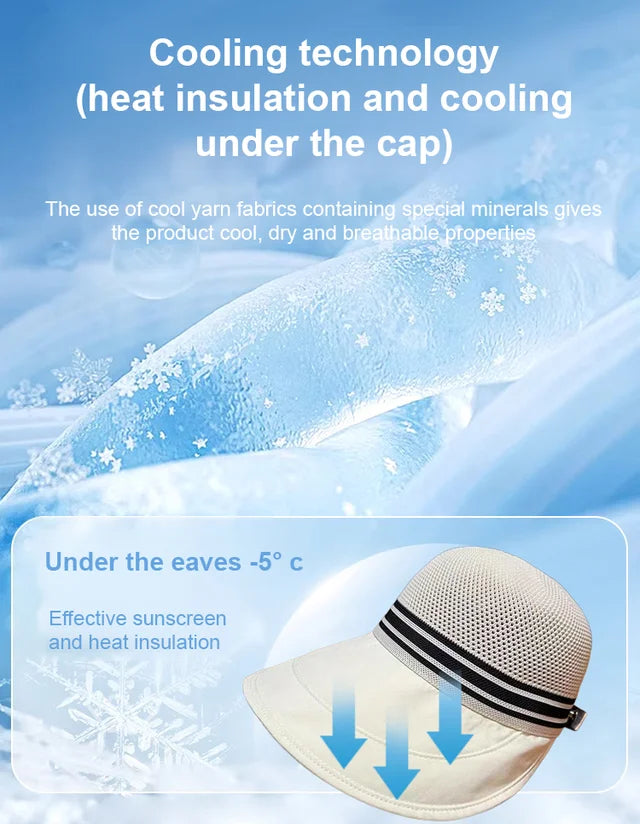 [Can hang a mask] Hepburn wind quick-drying breathable sun hat