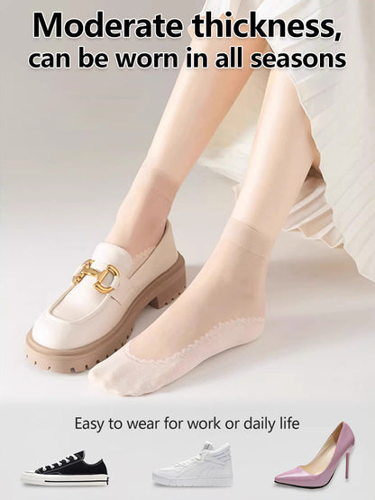 🔥【Limited time offer】🔥Cotton-soled ruffled short socks, non-slip style