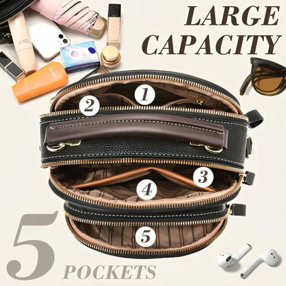 All-in-One PU Leather Shoulder Bag
