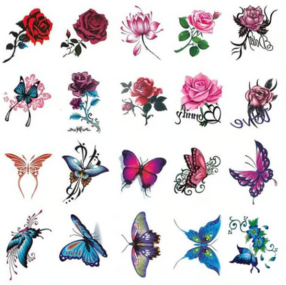 Trendy 3D Tattoo Stickers 30 PCS