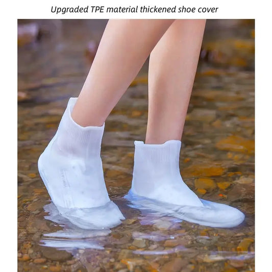 Waterproof Shoe Covers Silicone Anti-Slip RainBoots Unisex Sneakers Protector For OutdoorRainy Day Reusable Rain Shoes Cover