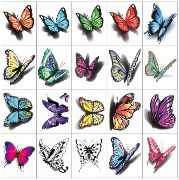 Trendy 3D Tattoo Stickers 30 PCS