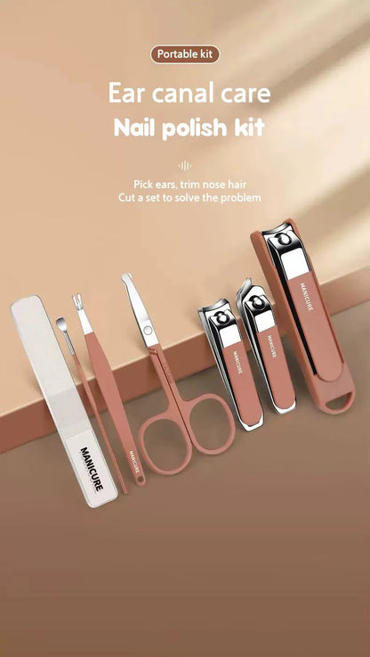 Anti-Splash Nail Clipper Set - (7 PCS) Manicure Protection Tools