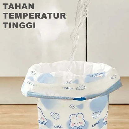 100 Pcs Kantong Plastik Sampah Tali SerutUkuran 45x50cm Kantong Serba Guna