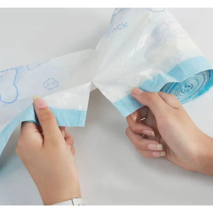 100 Pcs Kantong Plastik Sampah Tali SerutUkuran 45x50cm Kantong Serba Guna