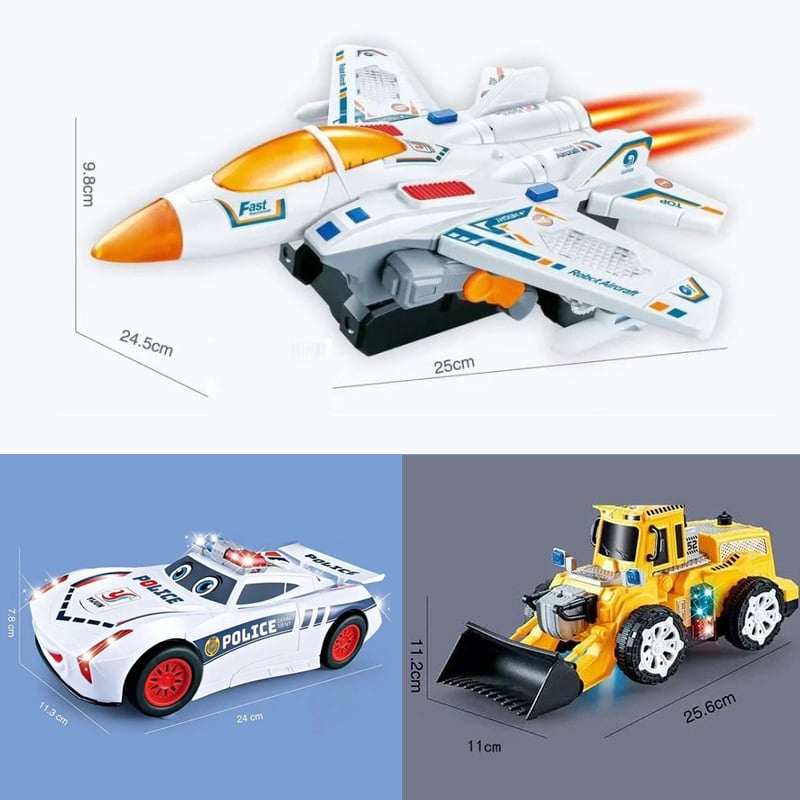 48% OFF 2024 HOT SALEElectric Universal Deformation Police Toy Car