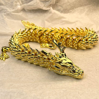 Handmade Gold Dragon with Movable Joints