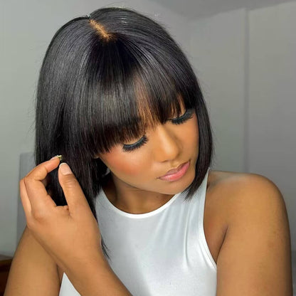 ✨ 100% Human Hair – Natural Bangs for Effortless Style