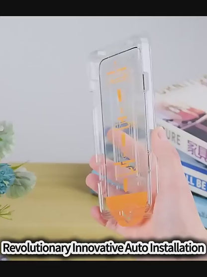 🛡️📱Premium iPhone Glass Screen Protector – Dust Free Without Bubbles HD Film